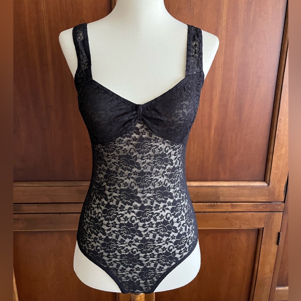 Express Intimates Black Lace Bodysuit NWT